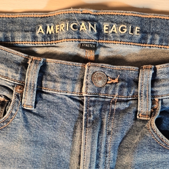 American Eagle Outfitters Denim Womens 12 90s Straight Leg Nice Worn Feel +look - Picture 2 of 14